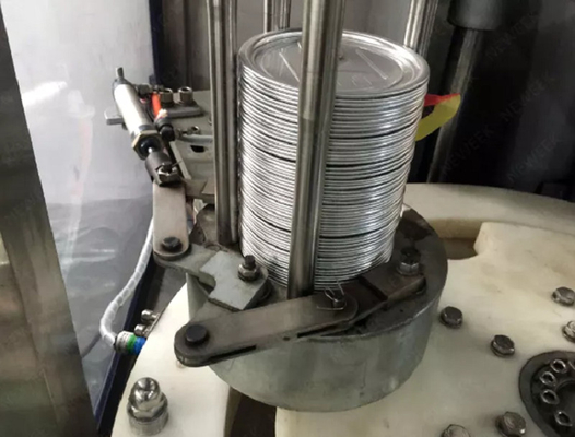 Hoog rendement volledig automatische blik naaimachine, PLC plastic blikverzegelmachine